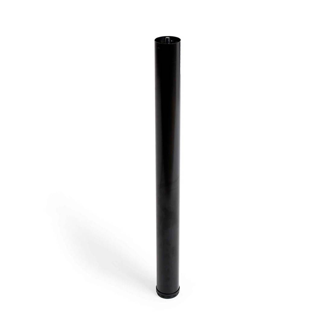 Pied rond extensible pour table et meuble. Pied en acier noir de 71 à 74,5cm