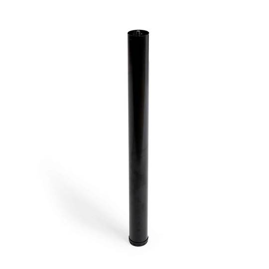 Pied rond extensible pour table et meuble. Pied en acier noir de 71 à 74,5cm