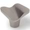Pack de 4 boutons de meuble courbés mesurant 32x31 mm avec vis à métal finition nickel satiné