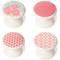 Pack de 4 unitats pom rodó per a moble de 33x27 mm amb cargols de metall amb acabat rosa pastís