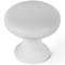 Pack de 4 boutons de meuble ronds de 25x24 mm avec vis en métal finition pores blancs