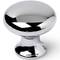 Pack de 4 boutons de meuble ronds de 25x24 mm avec vis en métal finition chrome brillant