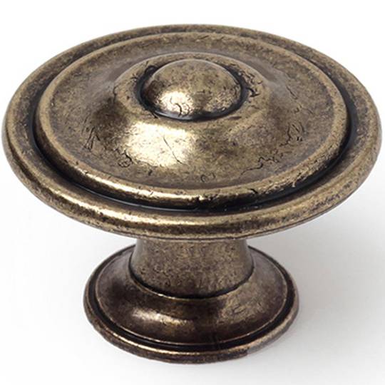 Pack de 4 unitats pom rodó per a moble de 35x26 mm amb cargols de metall amb acabat cuir vell