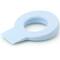 Hangable plastic wedge for retaining doors in blue