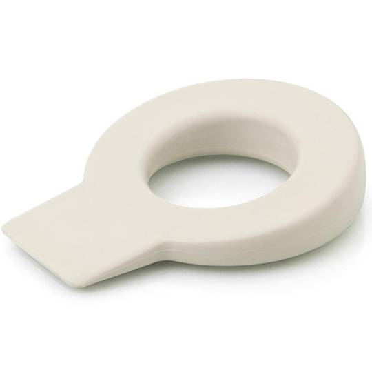 Cuneo appendibile in plastica per trattenimento porta colore sabbia