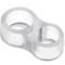 Pack of 2 door retainers for 13x24x46 mm transparent flexible plastic handles