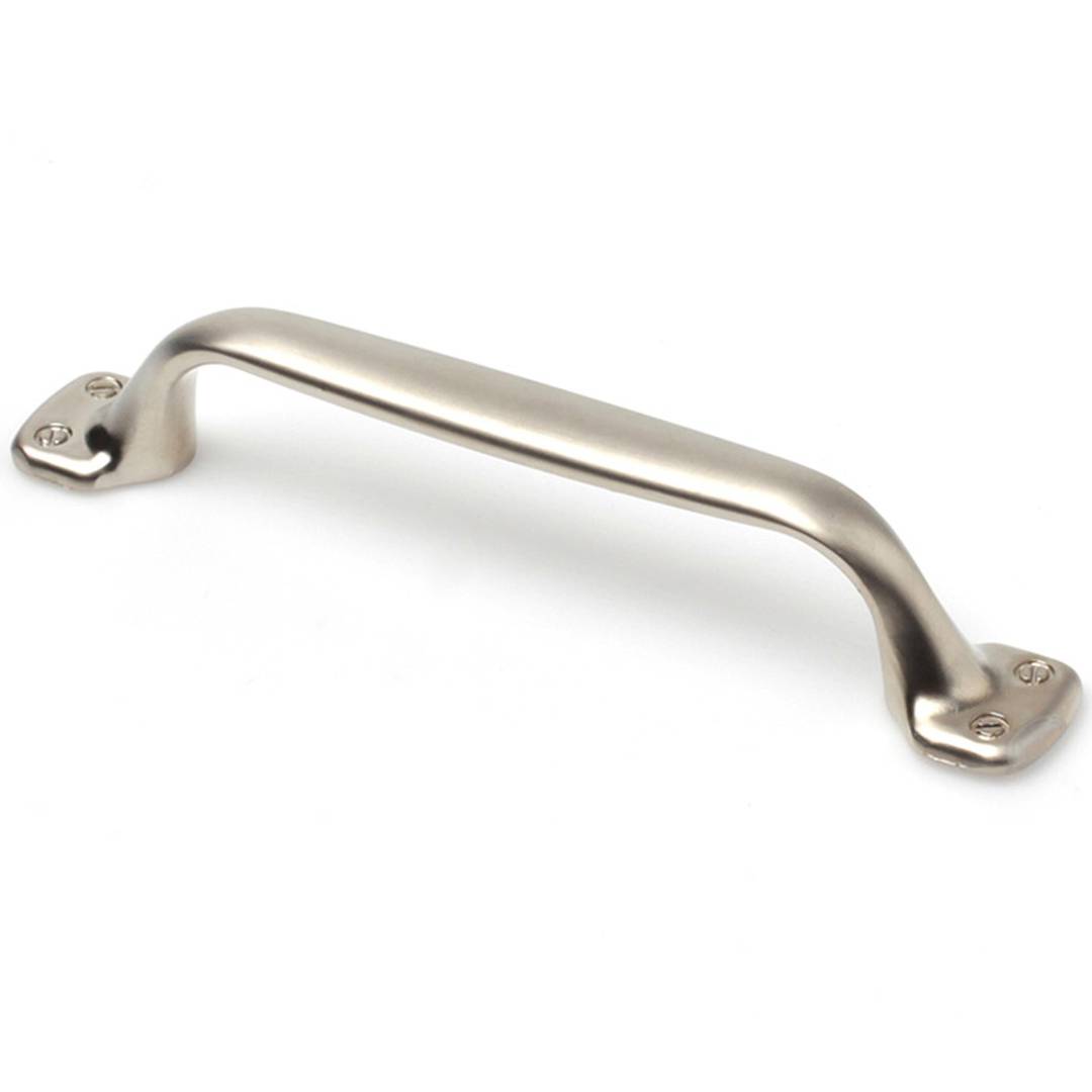 Pack de 4 blocs poignées pour meuble en métal mesurant 127x19x24 mm avec vis à métal et finition nickel bissu