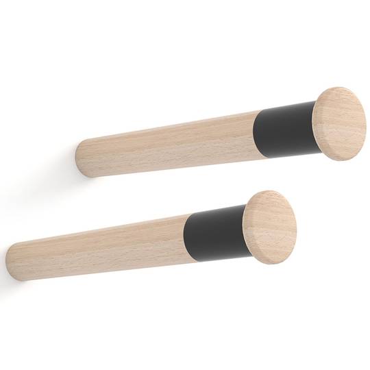 Pack of 2 units fixed beech wood support measuring 3.8x31 cm for ...