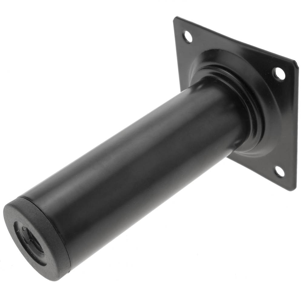 Patas rodadas. Pés de mesa para armários e móveis de aço preto 10cm 4-pack