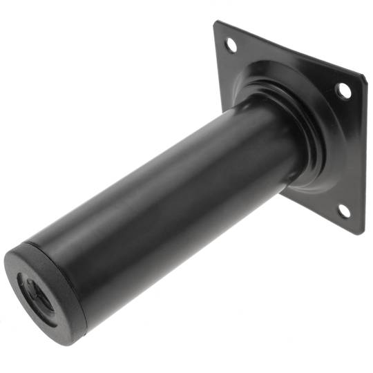 Patas rodadas. Pés de mesa para armários e móveis de aço preto 10cm 4-pack