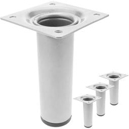 Patas rodadas. Pés de mesa para armários e móveis de aço cinzento 10cm 4-pack