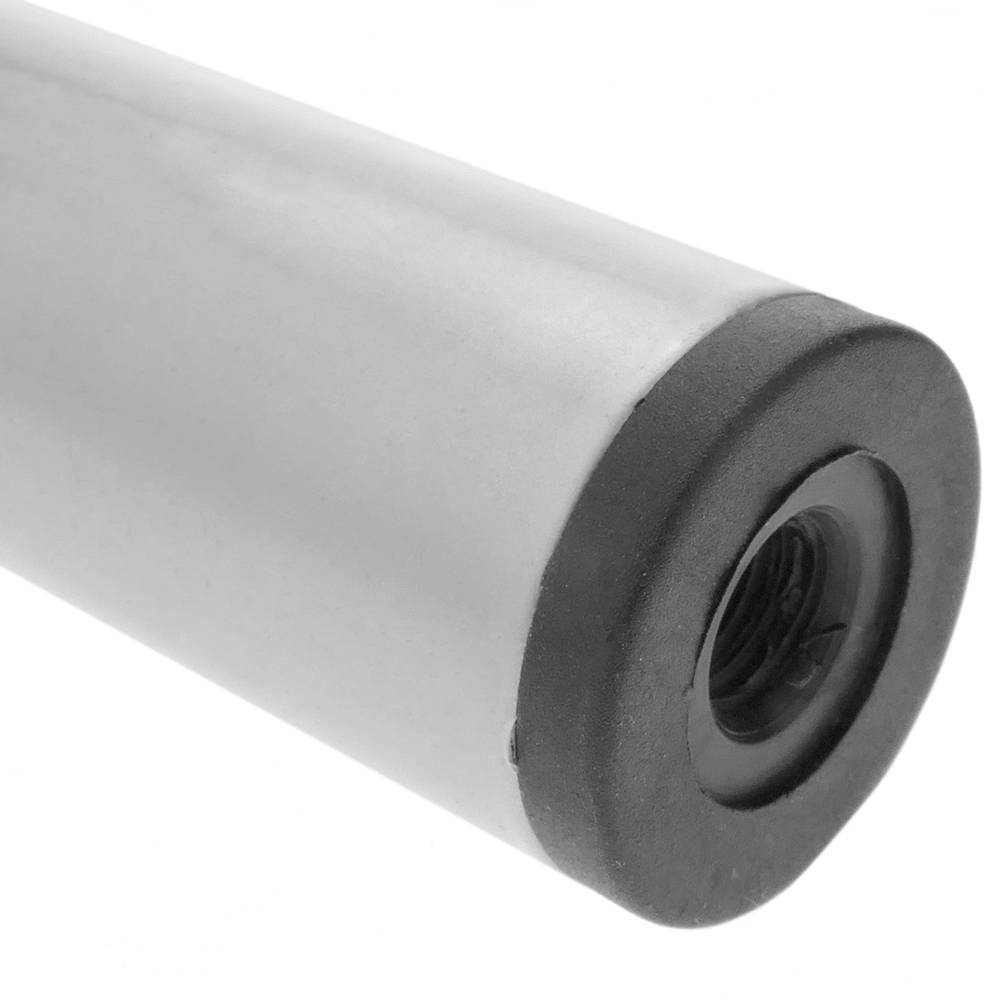 Round table legs for desks cabinets furniture made of gray steel 10cm 4-pack
