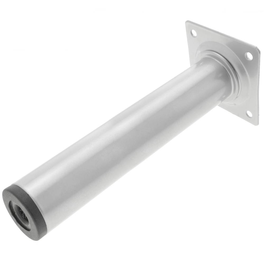 Ronde poten voor tafel en meubels. Poten in grijs staal 25 cm 4-pack