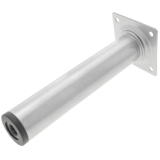Ronde poten voor tafel en meubels. Poten in grijs staal 25 cm 4-pack