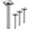 Peus rodons per a taula i moble. Potes en acer cromat de 25cm 4-pack