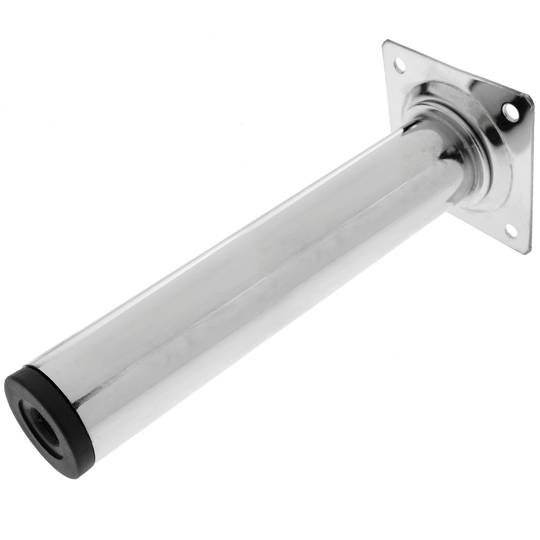 Peus rodons per a taula i moble. Potes en acer cromat de 25cm 4-pack