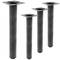 Round table legs for desks cabinets furniture made of black steel 40cm 4-pack