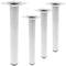 Peus rodons per a taula i moble. Potes en acer gris de 40cm 4-pack