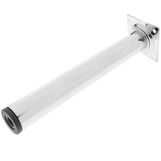 Ronde poten voor tafel en meubels. 40cm verchroomde stalen poten 4-pack