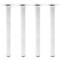 Ronde poten voor tafel en meubels. Witte stalen poten 75 cm 4-pack