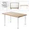 Ronde poten voor tafel en meubels. Witte stalen poten 75 cm 4-pack