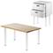 Ronde poten voor tafel en meubels. Witte stalen poten 75 cm 4-pack