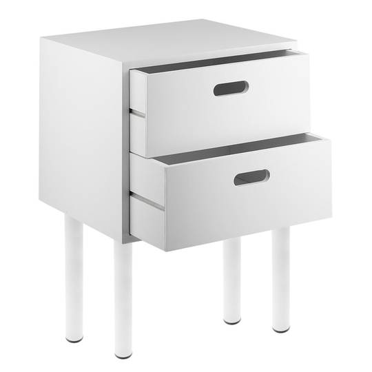 Ronde poten voor tafel en meubels. Witte stalen poten 75 cm 4-pack