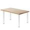 Ronde poten voor tafel en meubels. Witte stalen poten 75 cm 4-pack