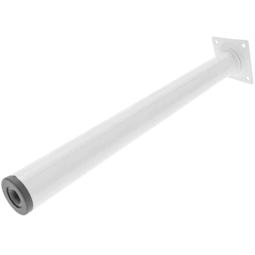 Ronde poten voor tafel en meubels. Witte stalen poten 75 cm 4-pack