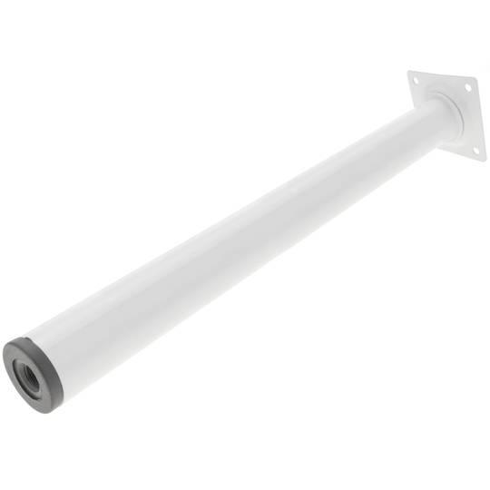 Ronde poten voor tafel en meubels. Witte stalen poten 75 cm 4-pack