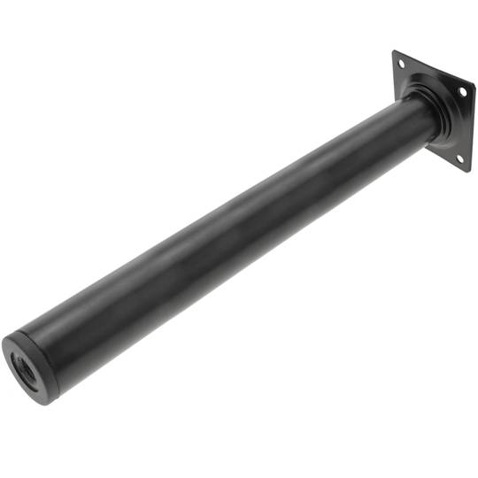 Ronde poten voor tafel en meubels. Zwarte stalen poten 75 cm 4-pack