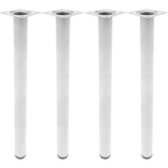 Peus rodons per a taula i moble. Potes en acer gris de 75cm 4-pack