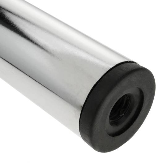 Patas rodadas. Pés de mesa para armários e móveis de aço cromado 75cm 4-pack