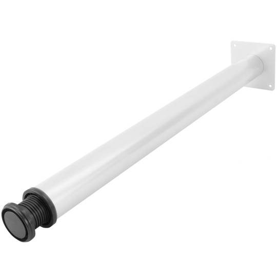 Runde Tischbeine für Schreibtische Schränke Möbel aus weiss Stahl 72-75 cm 4-Pack