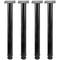 Pies redondos para mesa y mueble. Patas en acero negras de 72-75 cm 4-pack