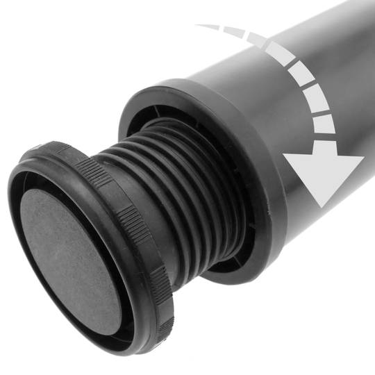 Pies redondos para mesa y mueble. Patas en acero negras de 72-75 cm 4-pack