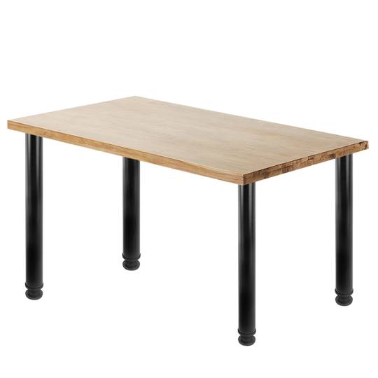Pies redondos para mesa y mueble. Patas en acero negras de 72-75 cm 4-pack