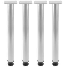 Pies redondos para mesa y mueble. Patas en acero blancas de 72-75 cm 4-pack  - Cablematic