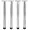 Peus rodons per a taula i moble. Potes en acer gris de 72-75 cm 4-pack