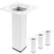 Peus quadrats per a taula i moble. Potes en acer blanques de 10cm 4-pack