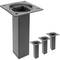 Pieds de table carré pour meubles et bureau en acier noir 10cm 4-pack