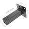 Pieds de table carré pour meubles et bureau en acier noir 10cm 4-pack