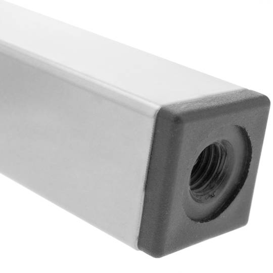 Square table legs for desks cabinets furniture made of gray steel 10cm 4-pack
