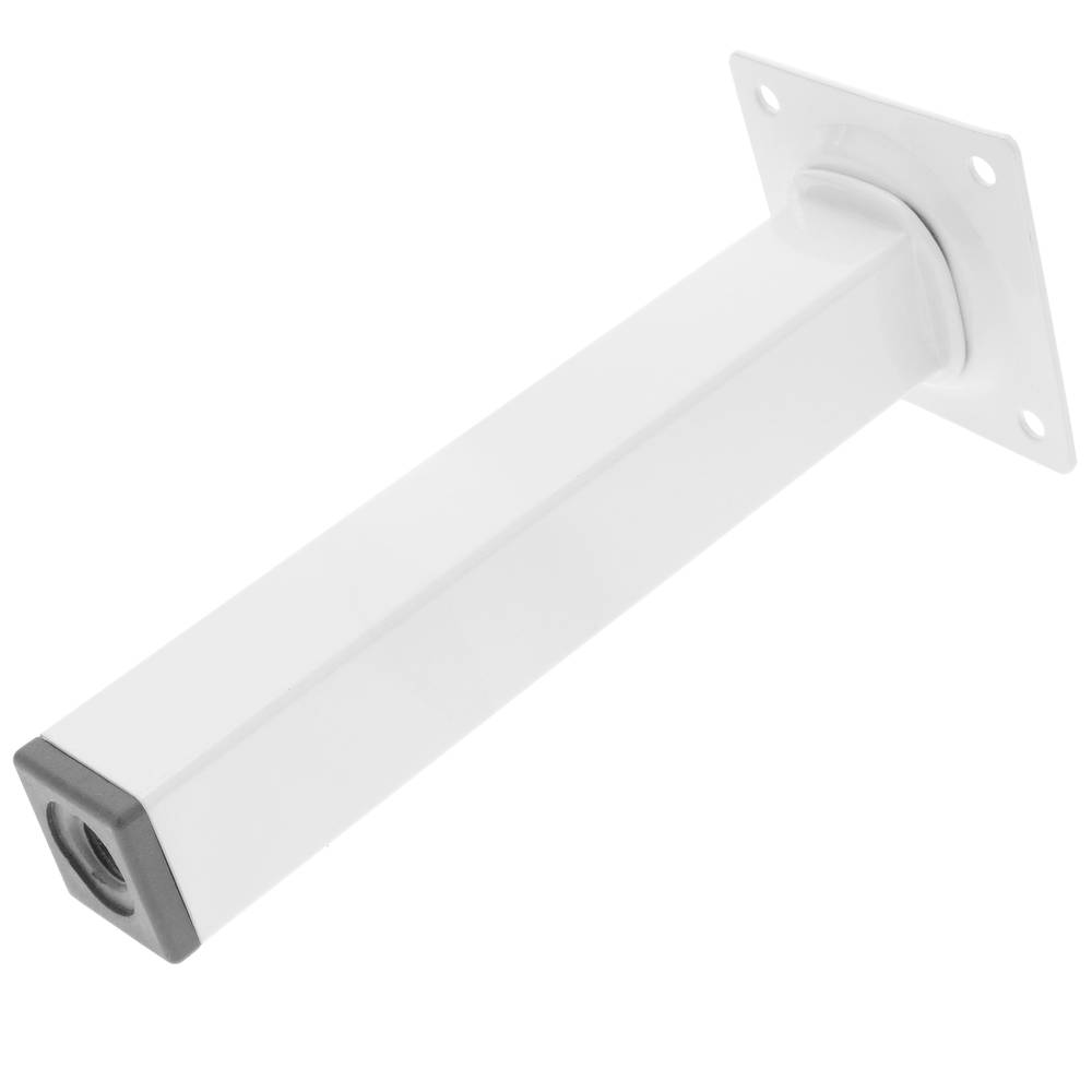 Quadrat Tischbeine für Schreibtische Schränke Möbel aus weiss Stahl 25cm 4-Pack