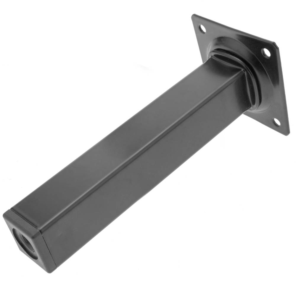 Quadrat Tischbeine für Schreibtische Schränke Möbel aus schwarz Stahl 25cm 4-Pack