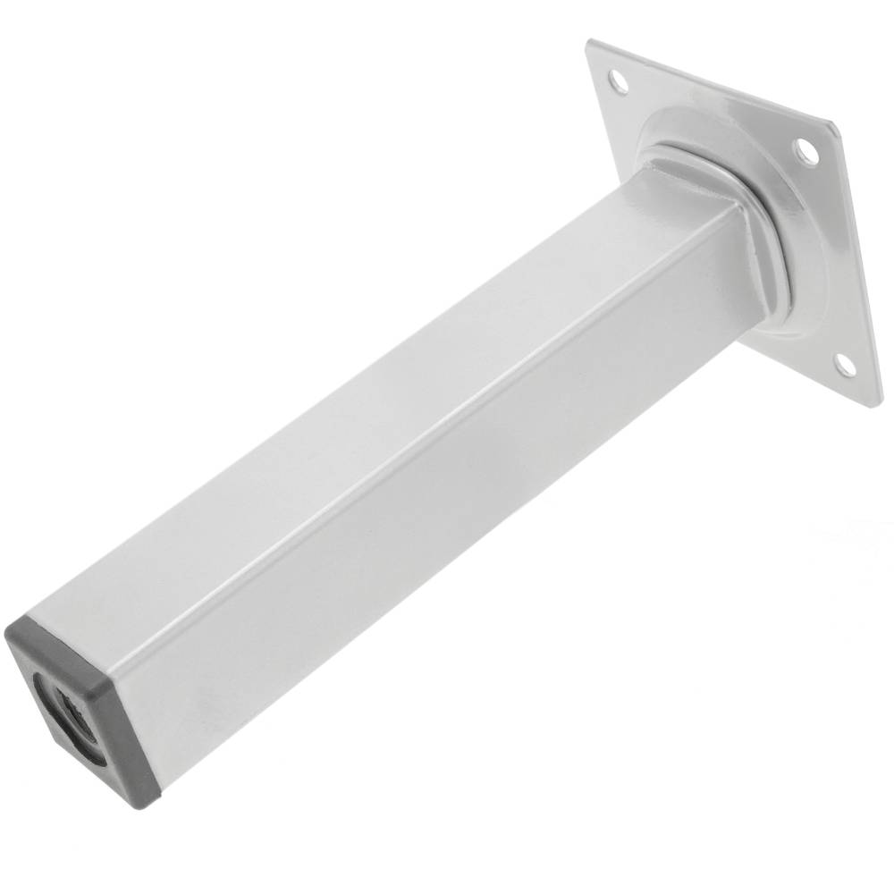 Vierkante poten voor tafel en meubels. Poten in grijs staal 25 cm 4-pack