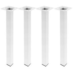 Quadrat Tischbeine für Schreibtische Schränke Möbel aus weiss Stahl 40cm 4-Pack
