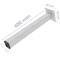 Square table legs for desks cabinets furniture made of gray steel 40cm 4-pack