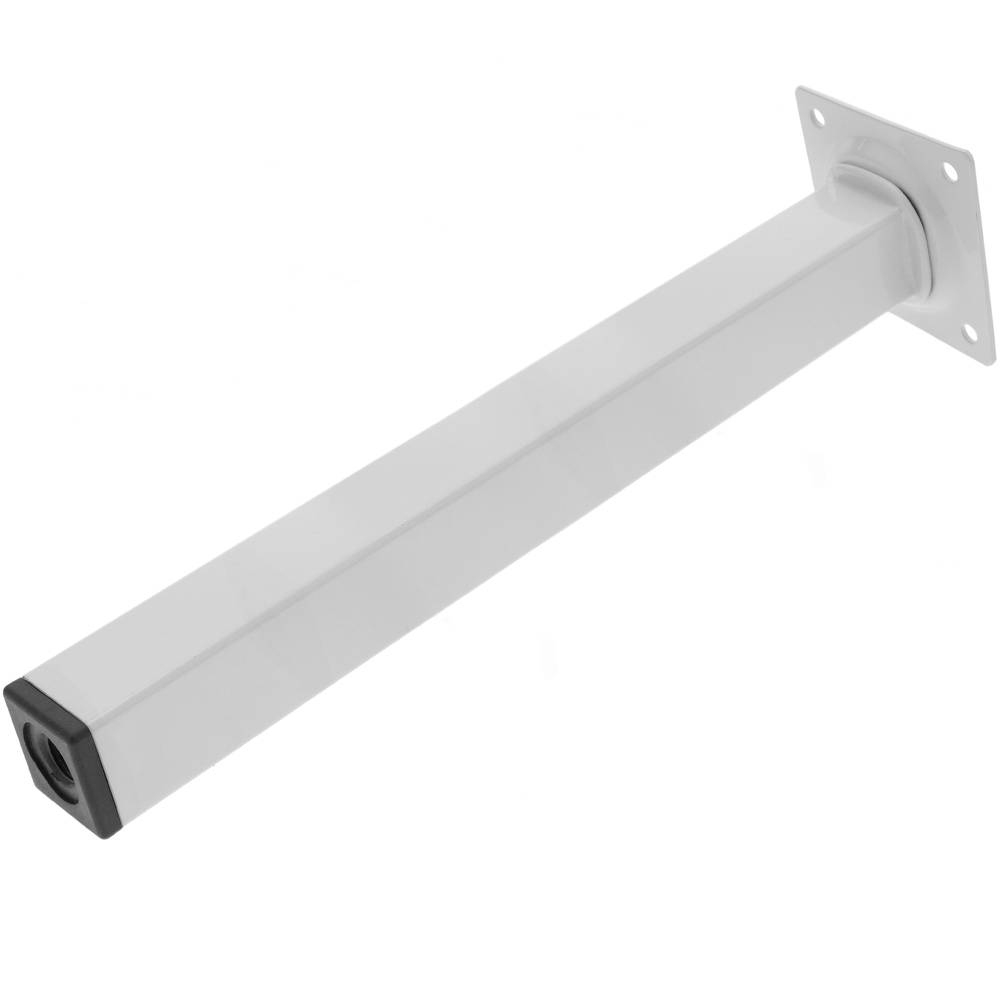 Square table legs for desks cabinets furniture made of gray steel 40cm 4-pack