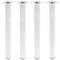 Quadrat Tischbeine für Schreibtische Schränke Möbel aus weiss Stahl 75cm 4-Pack